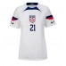 Förenta staterna Timothy Weah #21 kläder Kvinnor VM 2022 Hemmatröja Kortärmad